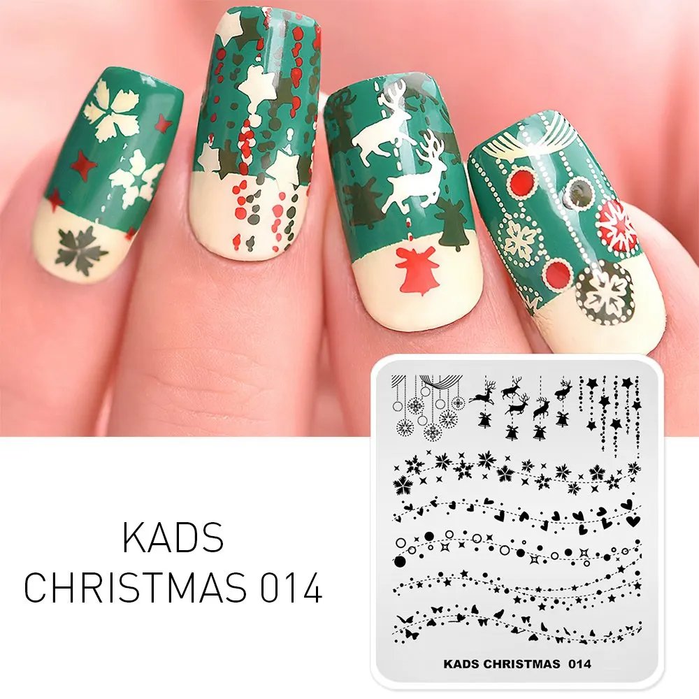 CHRISTMAS 014 17 видов конструкций Рождественский дизайн ногтей штамповки пластинчатые трафареты пластины для ногтей шаблон для печати для ногтей трафарет для маникюра пластины изображения - Цвет: CHRISTMAS 014