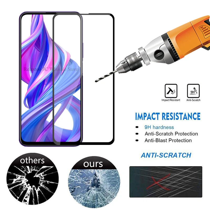 best phone screen protector 3D Full cover tempered glass For huawei honor 9x screen protector on honor 9x hono honar 9 x x9 honor9x safety protective Film phone protector