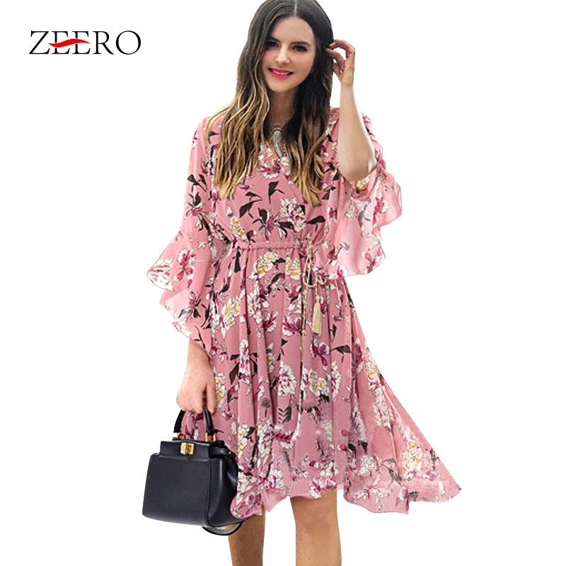 Женское платье средней длины элегантные пляжные платья шифоновый сарафан с