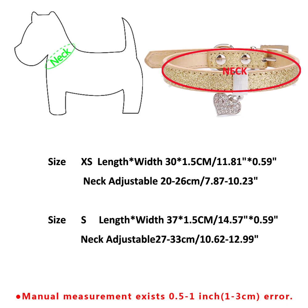 Блестящий блестящий ошейник из искусственной кожи для собак, блестящие стразы, кулон в виде сердца с бриллиантами, ожерелье-чокер для щенка, кошки, Moda mascota gato perro