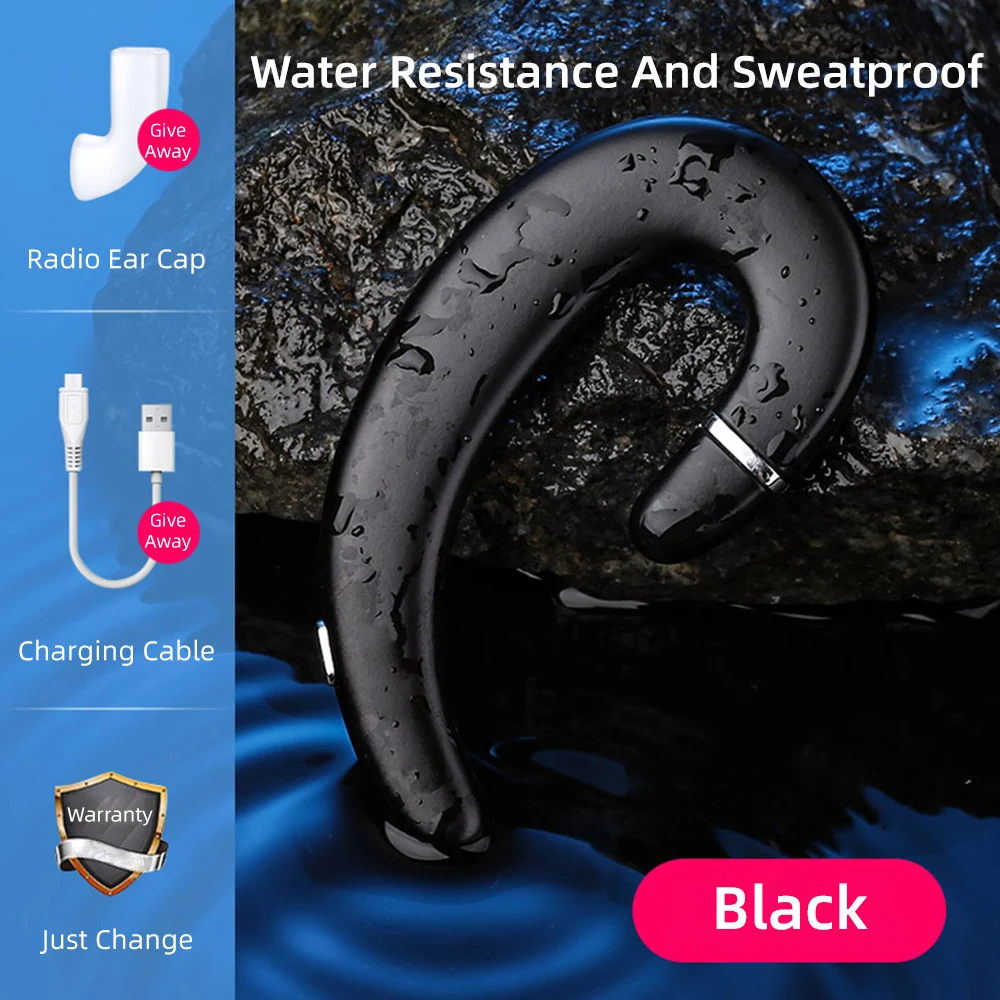 Hanging Single Wireless Bluetooth Headset V5 0 Earphone Handsfree Call Earbuds For iPhone Samsung Galaxy Note 10 Portable Micro