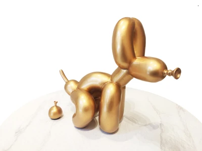 Gold Горячо! американский поп-арт, надувные шары из смолы, статуэтка собаки, Feces, статуя собаки, воздушный шар, собака, Рождество, подарок на день Святого Валентина - Цвет: Gold
