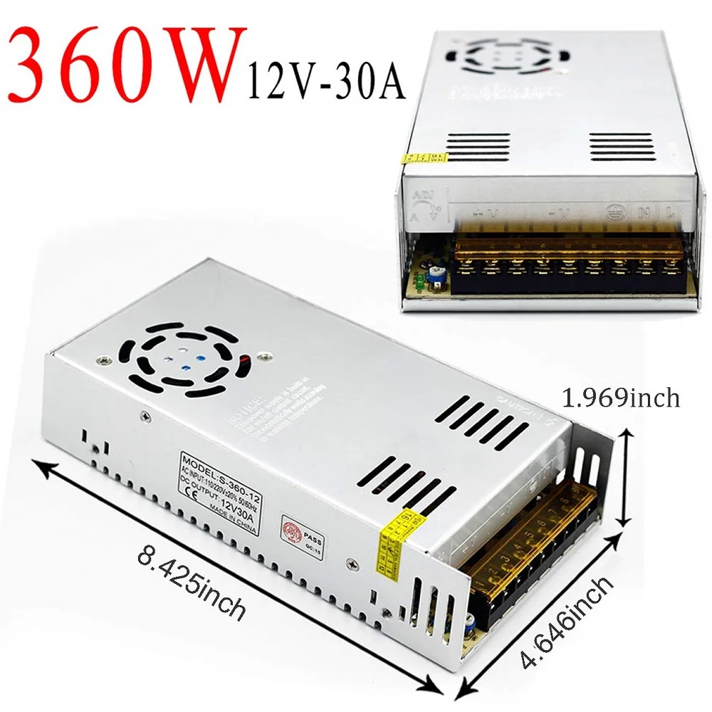 Питание AC-DC 12V 3A 5A 10A 15A 20A 30A 40A 42A 60A трансформатор для освещения светодиодный свет полосы переключения драйвер адаптера питания