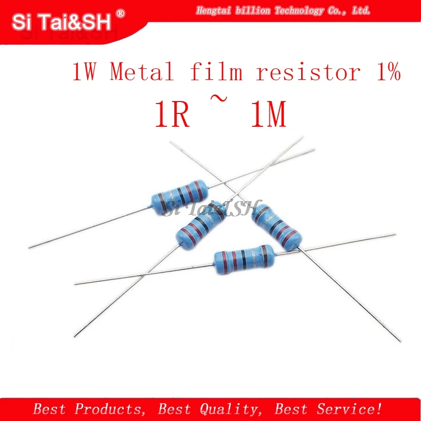 20 штук 1W металлический пленочный резистор 1% 1R~ 1 м 2R 10R 22R 47R 100R 330R 1K 4,7 K 10K 22K 47K 100K 330K 470K 1 2 10 22 47 100 330 Ом