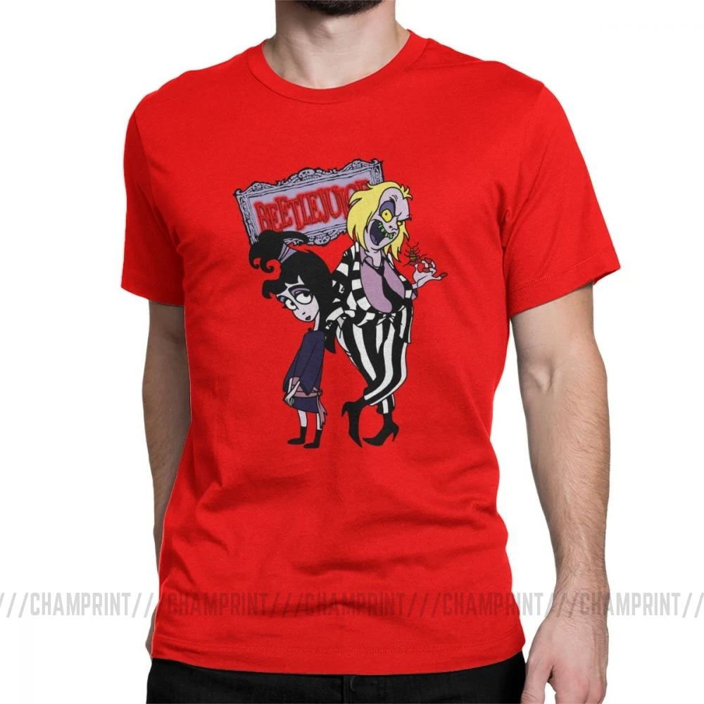 Beetlejuice Лидия группа футболка для мужчин Мода хлопок футболка круглый воротник футболки с коротким рукавом размера плюс Топы - Цвет: Красный