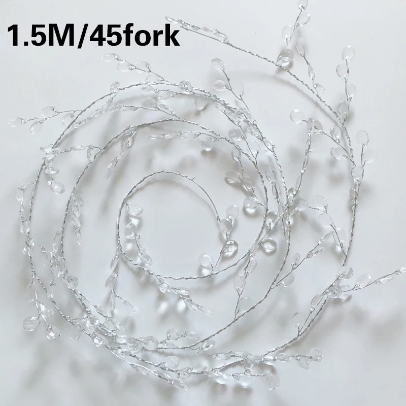 150cm 150X100 см Акриловая Гирлянда из хрустальных бусин для свадебных торжеств, гирлянда для украшения праздника, рождественской елки, подвесная Веревка из бисера - Цвет: 150cm