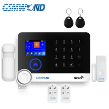 Беспроводная домашняя охранная Wi-Fi GSM GPRS сигнализация Английский Русский Испанский Немецкий польский итальянский французский RFID карта Android IOS APP