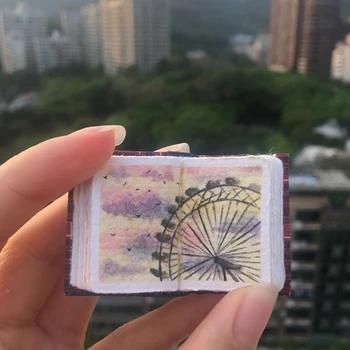 

Mini Watercolor Notebook Baohong Blank Watercolor Paper Handmade Sketch Book Portable Drawing Art Supplies