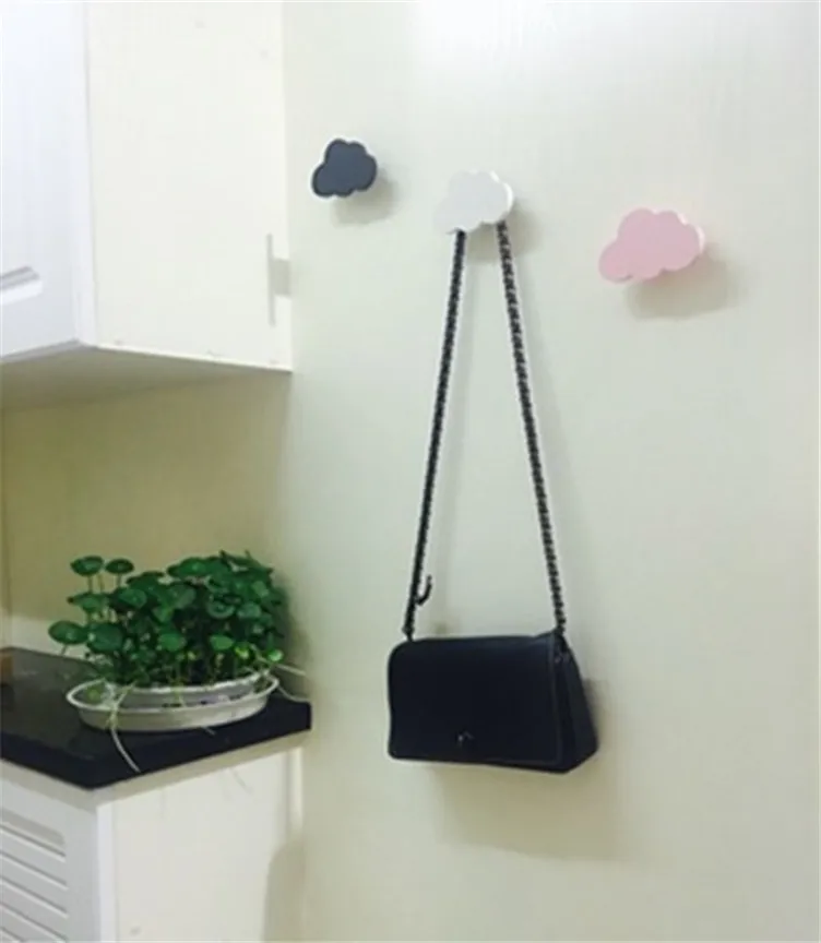 Деревянная вешалка для одежды настенный крючок пальто облако деревянный