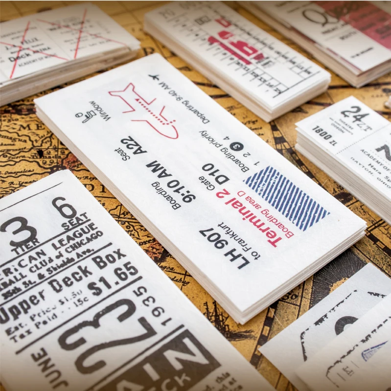 30 шт./упак. время путешествия/Винтаж билет украшения стены стикеры DIY планировщик