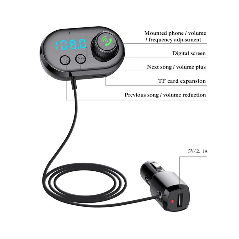 MeterMall 5V 2.4A usb зарядка твердый ароматерапия ядро MP3 автомобильный Bluetooth плеер с держателем