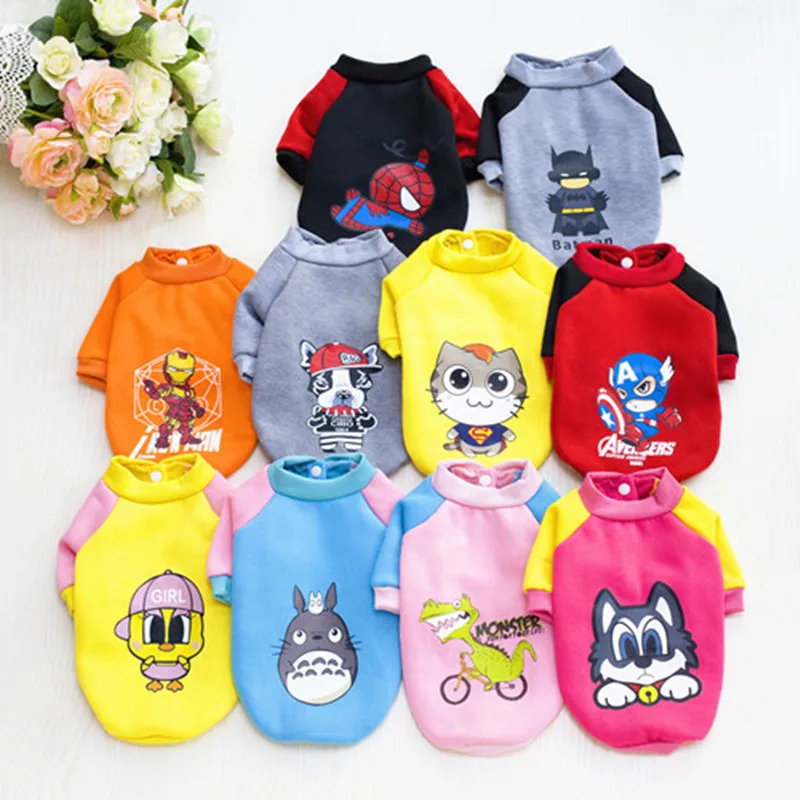 

10PC/Lot XS Dog Clothes Winter Puppy Dogs Hoodie Coat Sweaters Small Dog Jumpers Pet Clothes