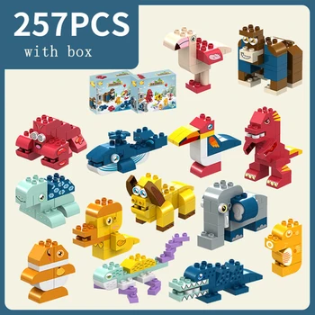 

257PCS Large Particle Animal Building Blocks DIY Assembled Building Blocks Educational Early Childhood Toys For Children