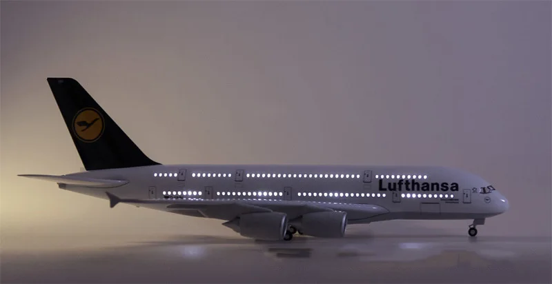 1/160 масштаб 50,5 см самолет Airbus A380 Lufthansa авиакомпания модель Германия самолет литой пластик Смола самолет для сбора