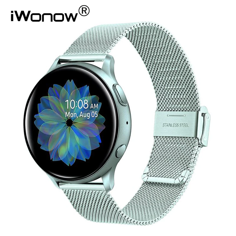 Mesh Stainless Steel Watchband for Samsung Galaxy Watch Active 2 40mm 44mm  Milanese Band Quick Release Strap Active2 Wristband - AliExpress Watches