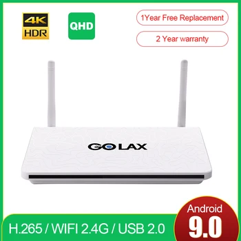 

Golax Q4 Smart Android TV Box S905W Quad Core 1GB 8GB Android 9.0 QHD Set Top Box 4K H.265 Media Player HD 2.0 TV Box