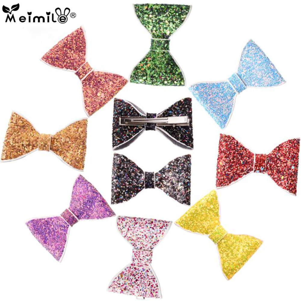 Новинка блестки бант утконоса заколка бутик Банг Детские аксессуары для волос