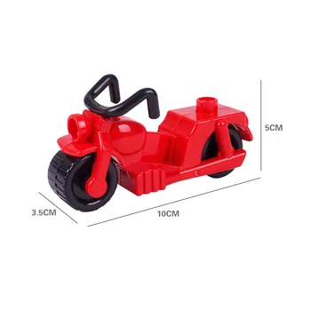 

For Locking Duplo Motorcycles Christmas Particles Bricks Enlighten DIY Toys Kids Toys Red Birthday Gifts Motor Blocks Duploe Kit