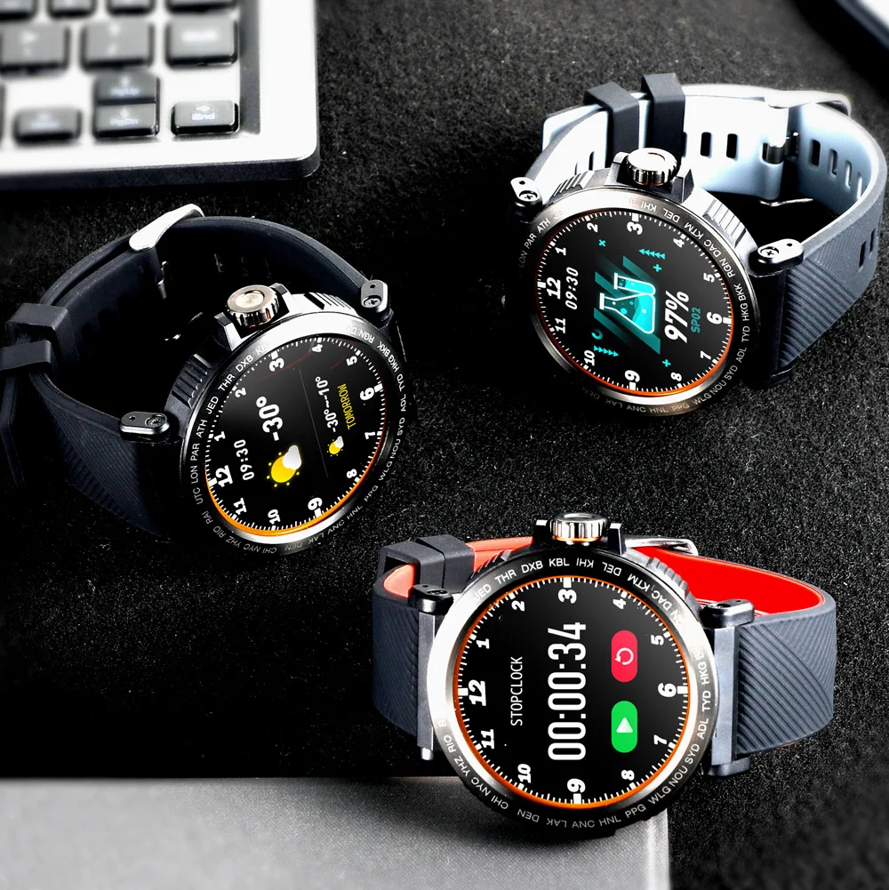 S18 полноэкранные сенсорные умные часы IP68 Водонепроницаемые мужские часы монитор сердечного ритма умные часы для IOS Android телефон спортивные часы