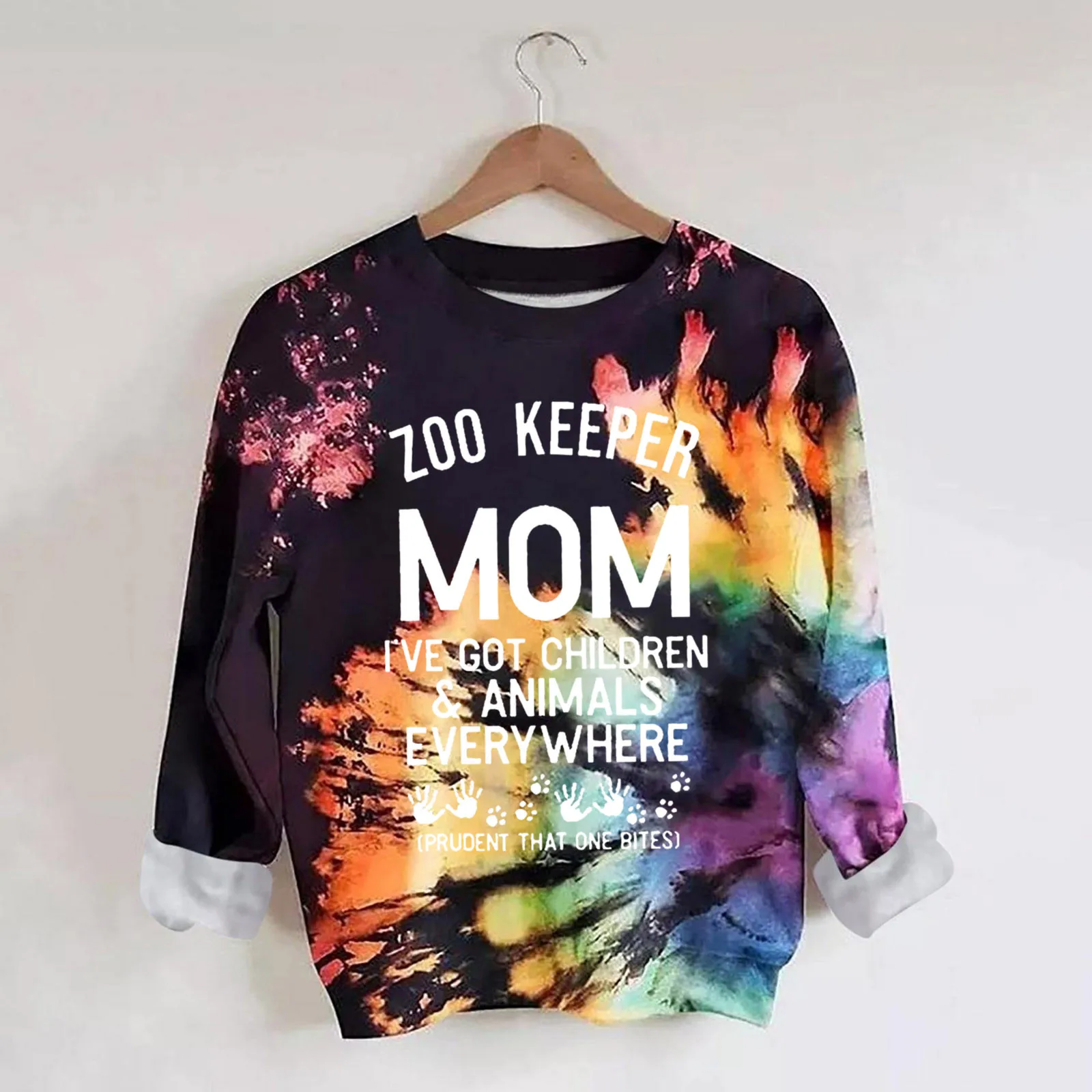 Women's Sweatshirt 2021 Fashion Hoodies For Women Shirts Tops Reverse Tie-Dye Rainbow Tops Streetwear Oversize худи оверсайз 1