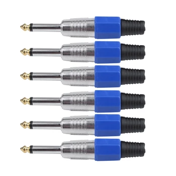 

6pcs 6.35mm 1/4inch Male Mono Plug To RCA Female Jack Audio Adapter Connector