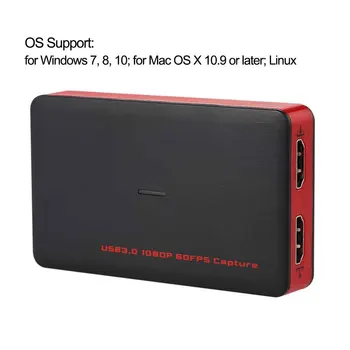 

1080P HD Adapter HDMI To USB 3.0 Plug And Play PC Video Capture Card Grabber Game Live Streaming Audio For Mac For Windows
