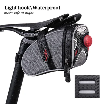 

Wheel Up Bicycle Saddle Bag Rainproof Reflective Cycling Bike With Ligh Hook Tube Rear Tail Seatpost Bag Bike Accessories