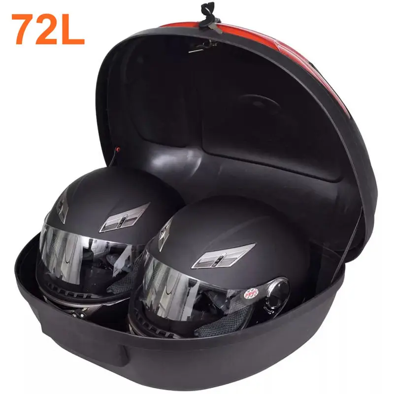 72L ES Warehouse 36L 72L водонепроницаемый чехол для багажника мотоцикла для одного шлема мотоциклетный задний ящик для хранения багажа черный - Цвет: 72L