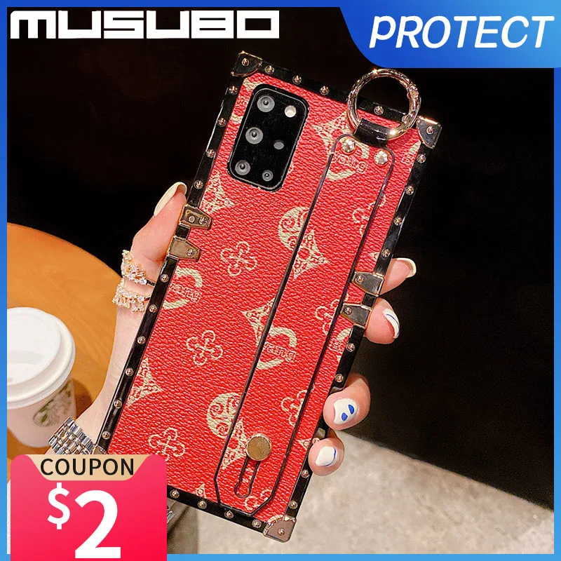 Musubo Luxury Square Genuine Leather Case For Samsung Note 20 Case