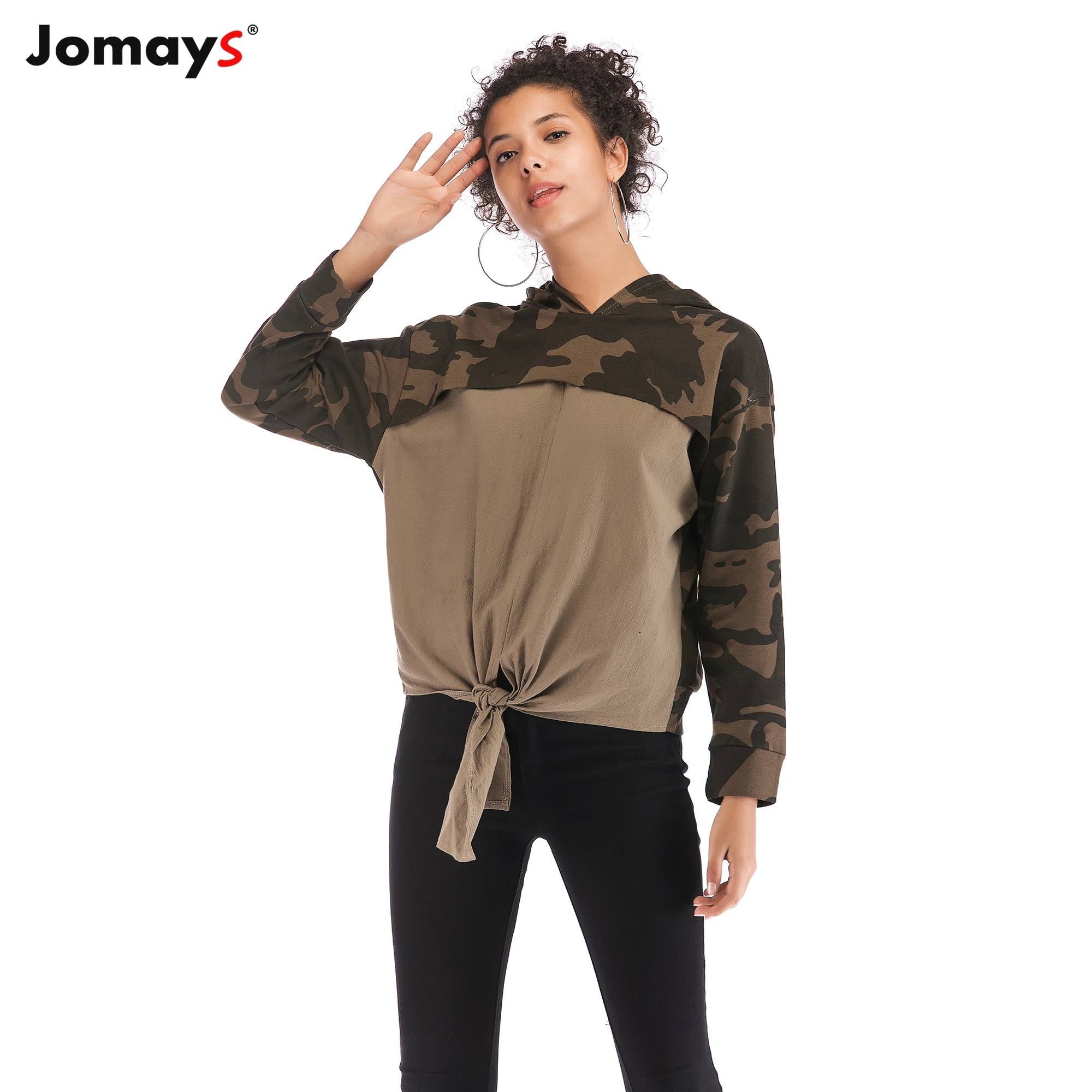 

Women New Autumn Winter Camouflage Hoodie Sweatshirt Long Sleeve Irregular Pullover Shirt Hoodies Streetwear Loose Causal Femme