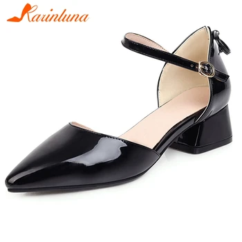 

Karinluna 2020 New Arrivals Buckle Strap Thick Heels Summer Sandals Woman Shoes Comfortable Office Lady Shoes Women Sandals