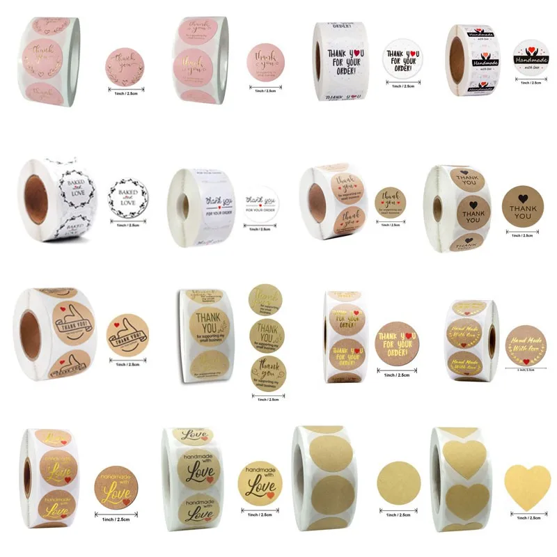 500 Uds bronceado pegatina de sellado manualidades en Blanco Amor blanco hornear regalo decoración DIY hecho a mano de Navidad para diario íntimo con flores de La etiqueta engomada