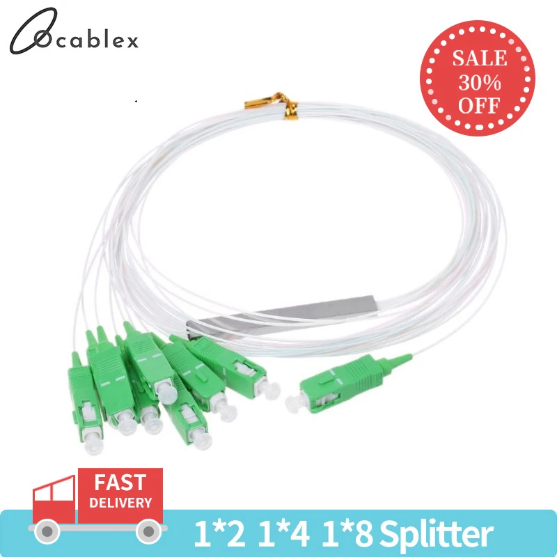 Оптический разветвитель PLC 50 шт./лот SC APC 1X8 FTTH оптоволоконный FBT оптический