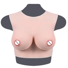 KUMIHO 1G cool Round Neck Enhanced breast Design Silk Cotton filler Fake Boobs For Transgender Crossdresser Silicone Breast