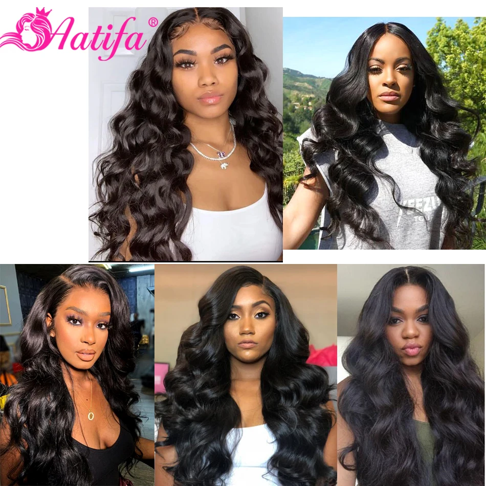 Peruvian Hair Bundles With Closure Remy Body Wave Bundles With Closure Human Hair 4 Bundles With Closure Aatifa Hair