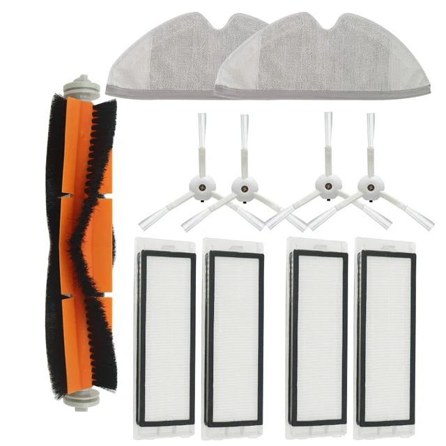 HEPA Filter + Side Brush + Main Brush for Xiaomi MI Robot Vacuum 2 Roborock S50 S51 Vacuum Cleaner Parts Accessories Chocolate