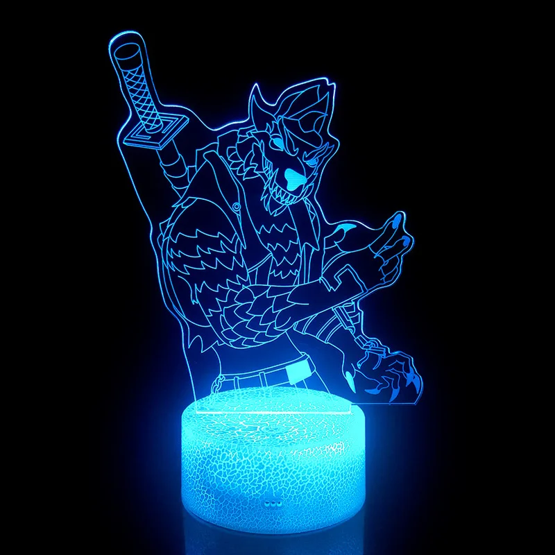 Battle Royale Remote Control 3D Table Lamp Sleep Light Nightlight Projection Lamp Children Gifts