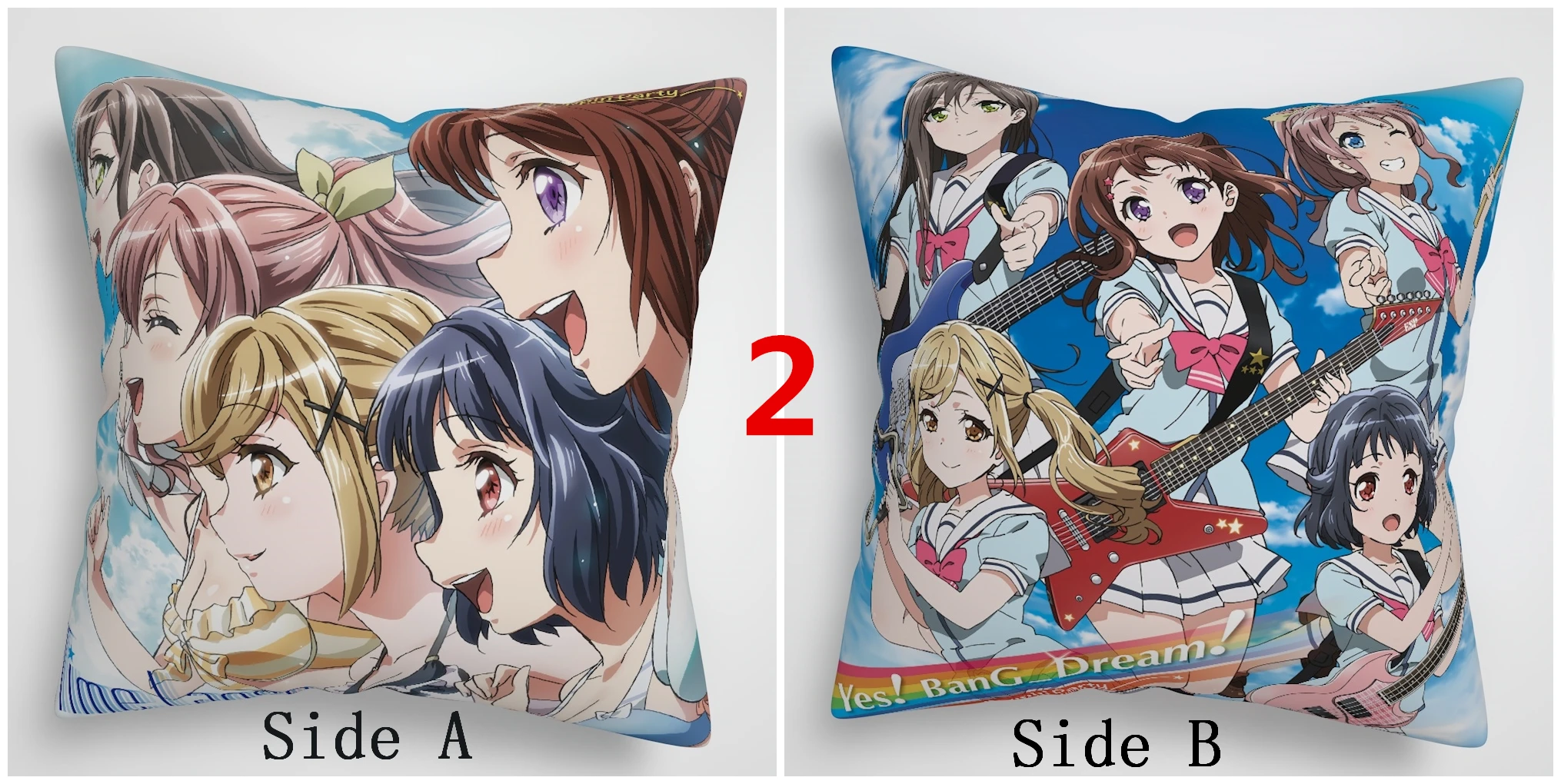 2 Суэф Аниме Манга Bang Dream! Аниме Двусторонняя диванная подушка крышка - Цвет: 2