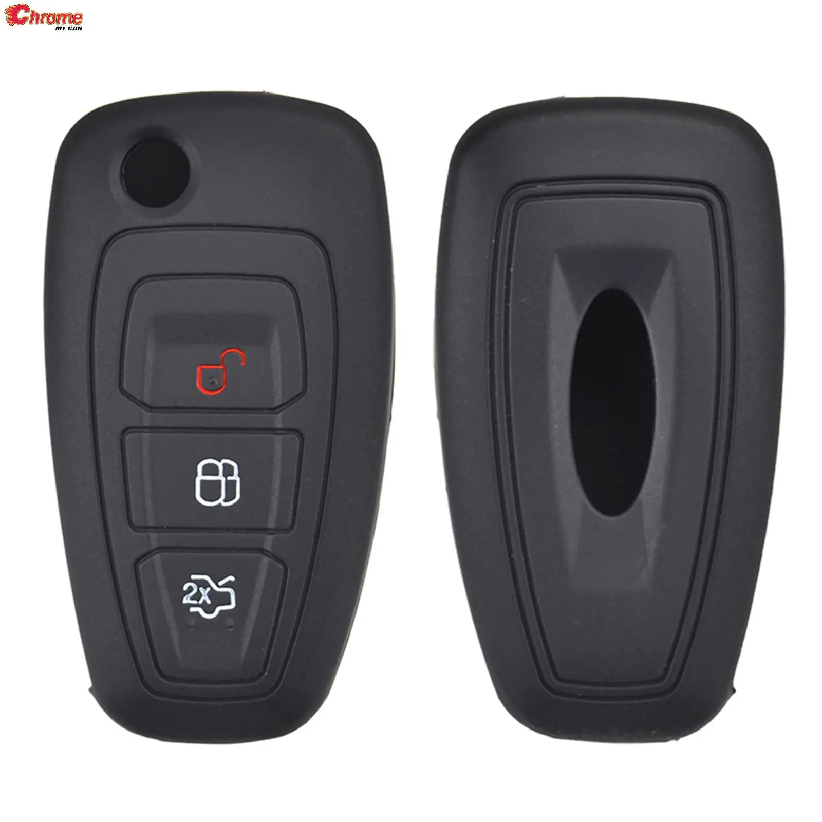 Cover Portachiavi In Silicone Per Ford Ranger C-Max S-Max Focus Mk3 Galaxy Mondeo Transit Tourneo Custom Keyless Fob Shell Skin