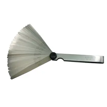 

32 Blades Feeler gauge Silver 1pc Thickness Gap Measurement Measuring Metric 0.03-1mm 0.001-0.040inch Hot