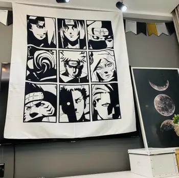 

Fashion Japan Anime Hatsune Naruto Tapestry Cartoon Tapestry Wall Hanging Sofa Towel Fabric Blanket 150X130cm Room Decor Boho