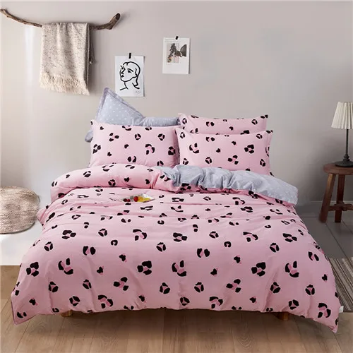 Хлопок постельные принадлежности набор в форме сердца пододеяльник наволочка розовый комфортный цвет/стеганое одеяло постельное белье 3 шт дропшиппинг - Цвет: AS picture