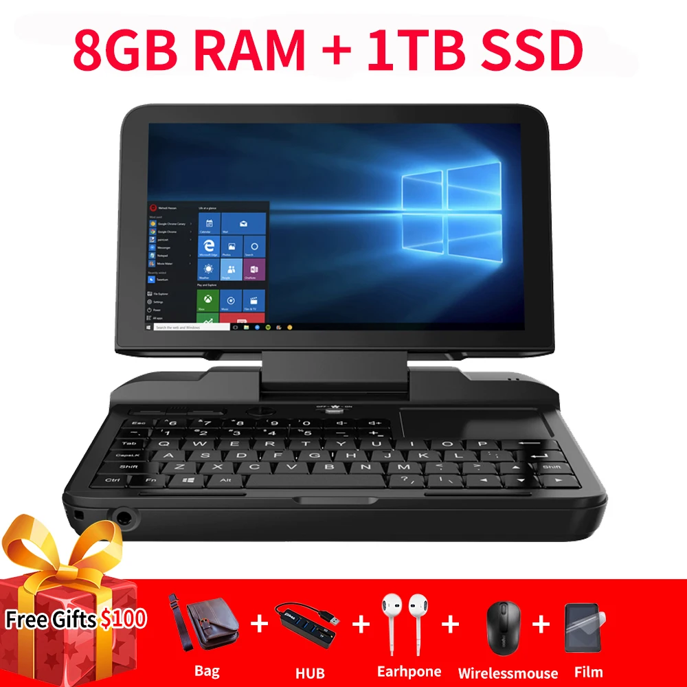 GPD микропк 6 дюймов Intel Celeron N4100 Windows 10 Pro 8 ГБ ОЗУ 128 Гб ПЗУ карманный ноутбук мини-ПК компьютер ноутбук