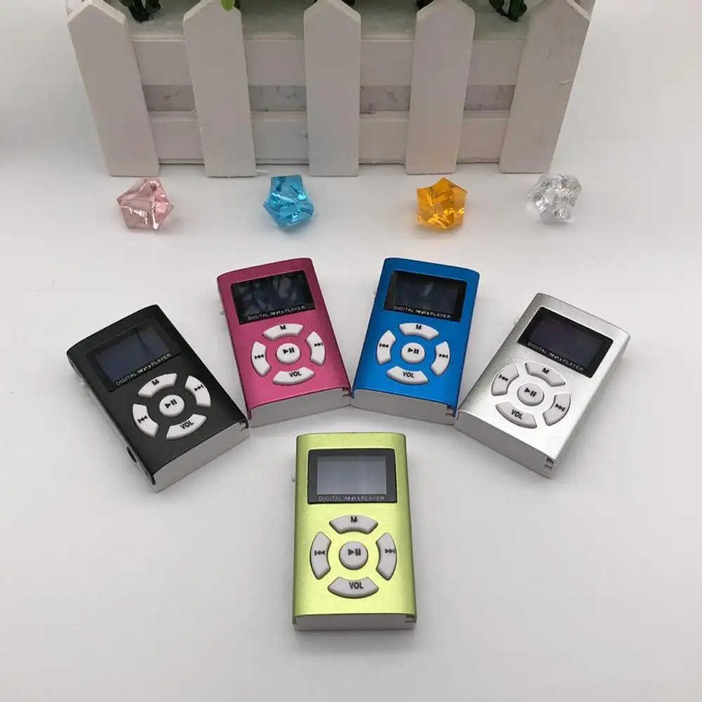 MP3 плеер USB мини зажим ЖК экран Поддержка 32 Гб Водонепроницаемый Micro SD TF карта