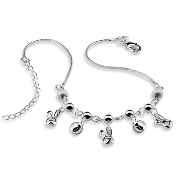 

New fashion rabbit pendant Bohemian Anklet For Women Accessories 925 sterling silver Foot Leg Bracelet Jewelry Gift