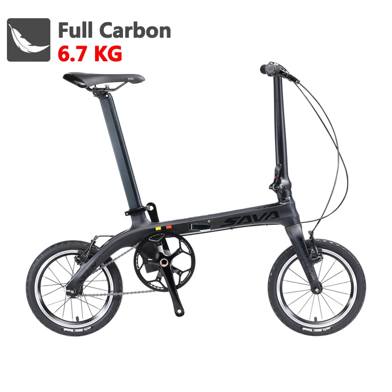 Top Folding Bike Carbon fiber Folding Bicycle 14/ 12 inch folding bike bicycle 6.7kg light weight Carbon Fiber Foldable city Bike 0