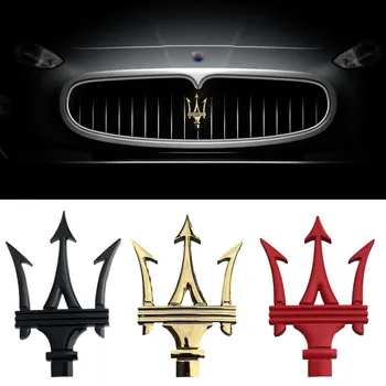 

Auto Front Grill Badge Emblem For Maserati Quattroporte Ghibli Cinquettroporte Levante Trident Sticker Styling Car Accessories