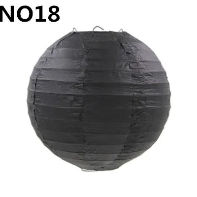 black 20 шт./лот 2" 24"(50 см 60 см) бумажные фонари для дня рождения, свадьбы, грандиозного события, украшения, китайский Весенний фестиваль, фонарь - Цвет: black