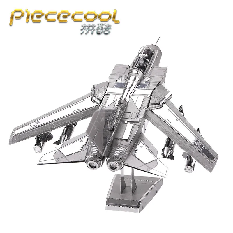 MMZ MODEL Piececool 3D Metal Puzzle Tornado fighter jets plane Model DIY Laser Cutting Assemble Jigsaw Toy GIFT For Adults | Игрушки и