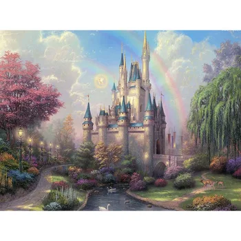 

City of Fairy Tales Hand Made Paint High Quality Canvas Beautiful Painting By Numbers Surprise Gift Great Accomplishment